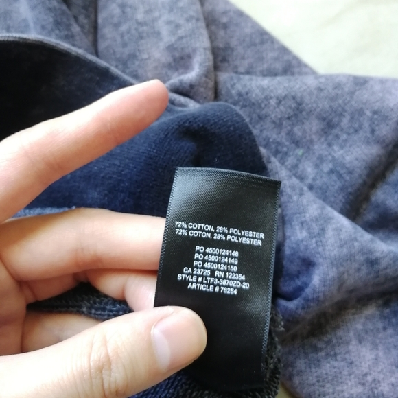 TNA Perkins Light Sweater Pale Violet Black Acid wash Crop Dolman Medium Aritzia - Picture 8 of 10